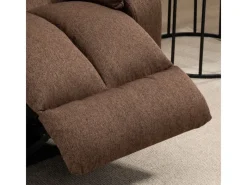 HOMCOM Fernsehsessel mit Aufstehhilfe Polyester Stahl Braun 92L x 95B x 107H cm