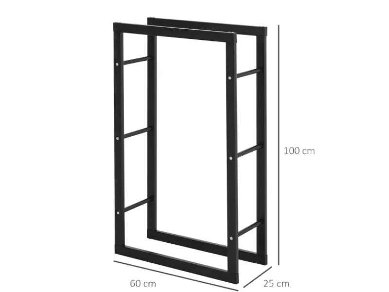 HOMCOM Kaminholzregal 60 x 25 x 100 cm für Innen und Außen