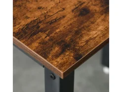 HOMCOM Klappbarer Esstisch Spanplatte Metall Braun 118L x 70B x 76,5H cm