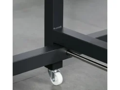 HOMCOM Klappbarer Esstisch Spanplatte Metall Braun 118L x 70B x 76,5H cm