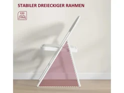 HOMCOM Stühle^Klappstuhl Stahl Kunstleder 46L x 45B x 78H cm Weiß