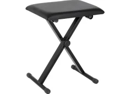 HOMCOM Sitzbänke|Hocker^Klavierhocker Höhenverstellbar Zusammenklappbar Schwarz 39 x 29 x 37-47cm