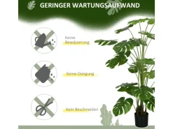 HOMCOM Kunstpflanzen^Künstliche Pflanze Kunststoff Metall Ø20 x 180H cm