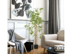 HOMCOM Kunstpflanzen^Künstliche Pflanze Kunststoff Metall Ø15 x 180H cm