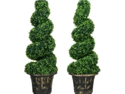 HOMCOM Künstliche Pflanzen 2er-Set mit Blumentopf 90 cm