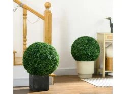 HOMCOM Kunstpflanzen^Künstliche UV-beständig Pflanze PE Ø50 x 50H cm