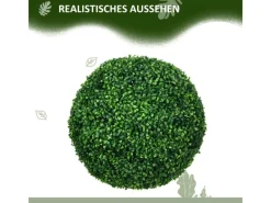 HOMCOM Kunstpflanzen^Künstliche UV-beständig Pflanze PE Ø50 x 50H cm