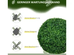 HOMCOM Kunstpflanzen^Künstliche UV-beständig Pflanze PE Ø50 x 50H cm