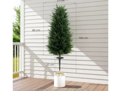 HOMCOM Kunstpflanzen|Ostern^Künstliche Zypresse 2er-Set