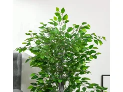 HOMCOM Künstlicher Ficusbaum Kunststoff Zement 15L x 15B x 135H cm