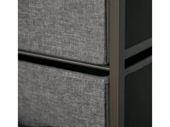 HOMCOM Kommode mit 4 Schubladen Aufbewahrungsschrank Kommodenschrank Schwarz