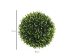 HOMCOM Kunstpflanze 2er-Set Kunststoff 45L x 45B x 45H cm