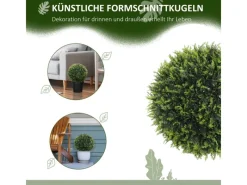 HOMCOM Kunstpflanze 2er-Set Kunststoff 45L x 45B x 45H cm