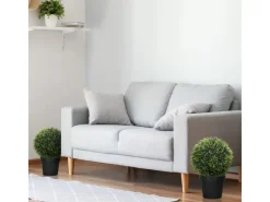 HOMCOM Kunstpflanze 2er-Set Kunststoff 45L x 45B x 45H cm