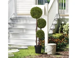 HOMCOM Kunstpflanzen^Kunstpflanze Kunststoff Zement 19,5L x 19,5B x 115H cm