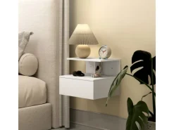 HOMCOM Tische^Nachttisch Hängend Beistelltisch für Schlafzimmer Wohnzimmer