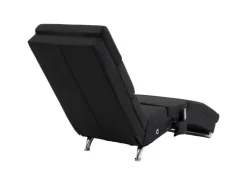 HOMCOM Sessel^Relaxliege mit Massagefunktion Polyester Stahl 168L x 56B x 84H cm Schwarz