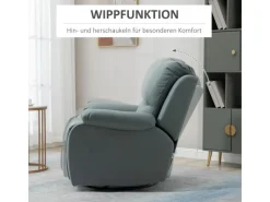 HOMCOM Sessel^Relaxsessel mit Liegefunktion und Fußstütze