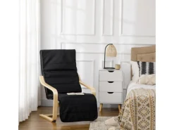 HOMCOM Sessel|Stühle^Relaxstuhl mit Verstellbarem Fußteil 66,5 x 94 x 100 cm