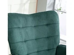 HOMCOM Stühle^Schaukelstuhl Kord Buchenholz Stahl Schaumstoff