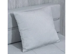 HOMCOM Kissenbezüge|Sofas^Schlafsessel Polybaumwolle Schaumstoff Hellgrau 70L x 70B x 61H cm