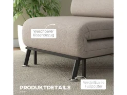 HOMCOM Schlafsessel Stahl Polyester 75L x 70B x 75H cm