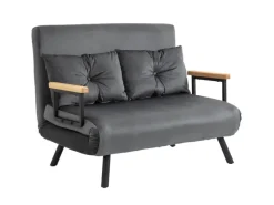 HOMCOM Sofas^Schlafsofa mit Bettfunktion Rückenkissen 102B x 73T x 81H cm