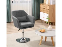 HOMCOM Sessel^Sessel mit Armlehne Polyester 60B x 60T x 79-91H cm