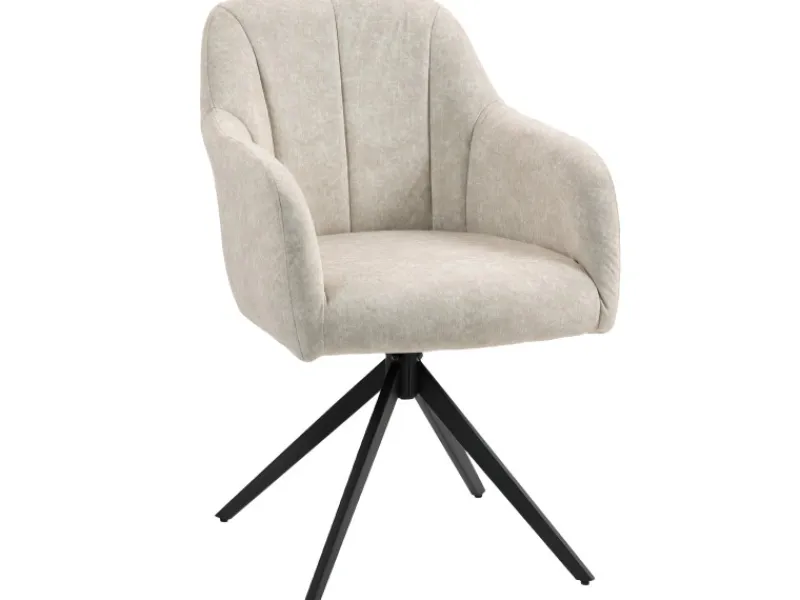 HOMCOM Sessel^Sessel Wohnzimmer Loungesessel mit Stahlbeine Samtoptik für Schlafzimmer Beige