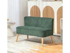 HOMCOM Sofas^Sofa 2 Sitzer Modern Couch für Wohnzimmer 117 x 56 x 77 cm