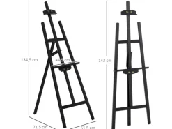HOMCOM Bastelzubehör^Staffelei Klappbar 90° Einstellbar Halterung