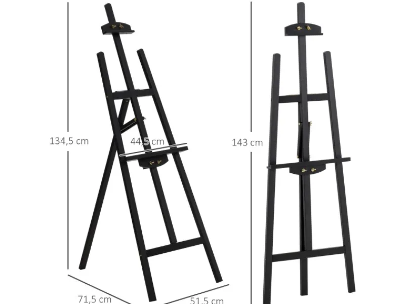 HOMCOM Bastelzubehör^Staffelei Klappbar 90° Einstellbar Halterung