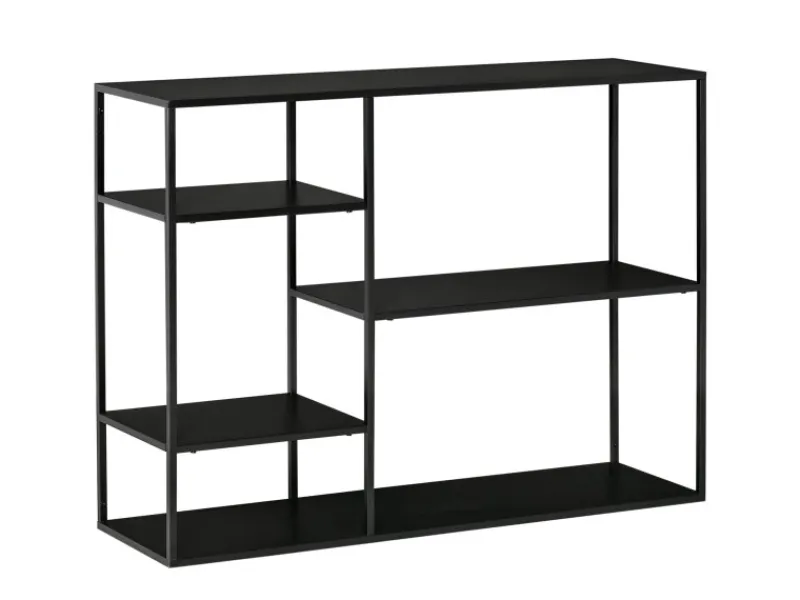 HOMCOM Standregal mit 5 Offenen Fächern Metall 120 x 35 x 87,5 cm