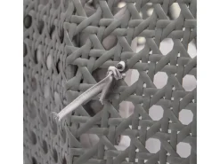 Home Deluxe Kissen^Hängesessel Twin aus Polyrattan mit Regenabdeckung Grau