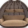 Home Deluxe Hängesessel-Korb Twin ohne Gestell inkl. Sitzkissen Braun