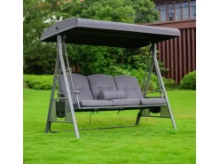 Home Deluxe Kissen^Hollywoodschaukel Descanso Grau