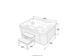 Home Deluxe Insektenschutz^Outdoor Whirlpool Beach Plus für 2 Personen 210 x 155 x 83 cm