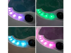 Home Deluxe Outdoor Whirlpool Beach Pure 210 x 155 x 83 cm Dunkelgrau-Weiß