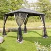 Home Deluxe Pavillon Azur 270 cm x 270 cm x 200 cm Solar-LED-Beleuchtung