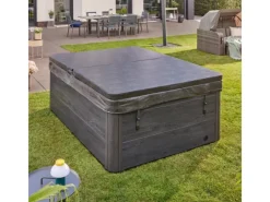 Home Deluxe Insektenschutz^Whirlpool Black Marble für 3 Personen 210 x 160 x 85 cm