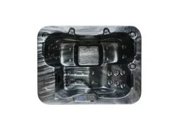 Home Deluxe Insektenschutz^Whirlpool Black Marble für 3 Personen 210 x 160 x 85 cm