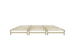 Homestyle4u Familienbett XXL 270x200 cm in Braun mit Lattenrost 2049