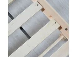 Homestyle4u Familienbett XXL 270x200 cm in Braun mit Lattenrost 2049