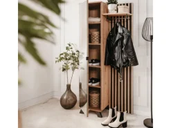 Homestyle4u Möbelserien^Garderobe Flurgarderobe mit Spiegel Flurmöbel Garderobenpaneel
