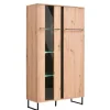Homestyle4u Highboard Vitrine Schrank mit Fächer Kommode Wohnzimmerschrank