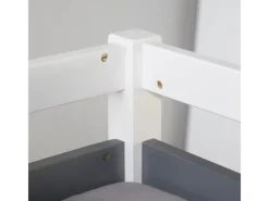 Homestyle4u Betten|Leitern^Hochbett 90x200 in Weiß mit Schreibtisch 1880