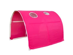 Homestyle4u Leitern|Betten^Hochbett 90x200 mit Vorhang Lattenrost Rutsche Tunnel und Turm in Weiß 2579