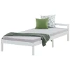 Homestyle4u Betten^Holzbett 90 x 200 cm Weiß 1412