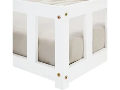 Homestyle4u Kinderbett mit Rausfallschutz 90x200 cm Bodenbett Lattenrost Matratze 3024