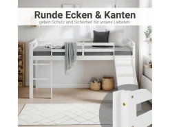 Homestyle4u Betten|Leitern^Kinderbett 90x200 mit Lattenrost und Rutsche in 2254